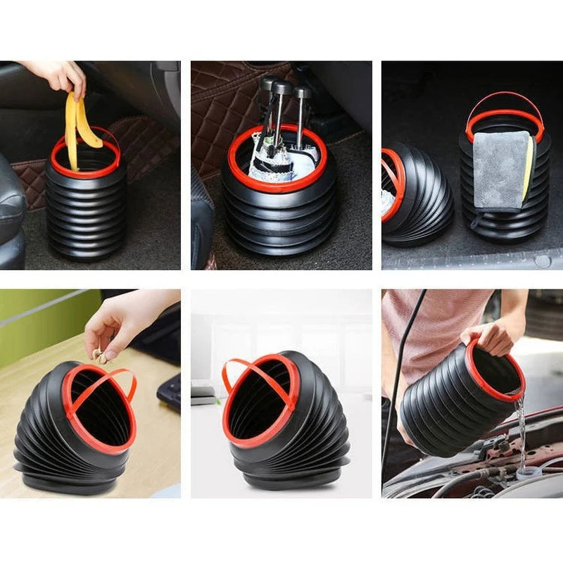 Folding Telescopic Trash Bin Car