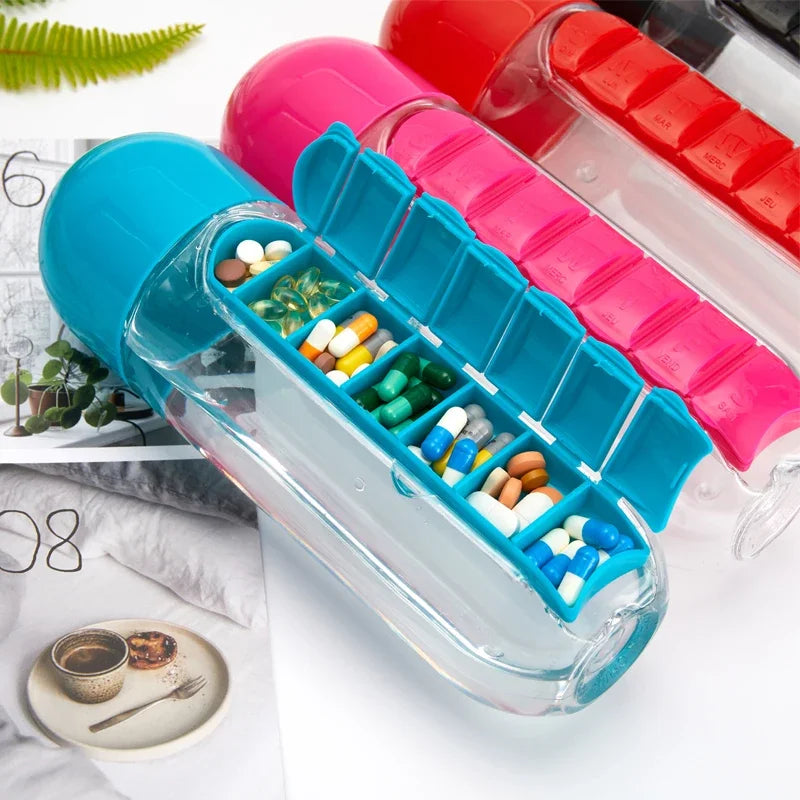 2 in 1 PILL BOX WATER BOTTLE