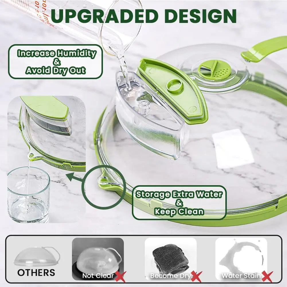 2-In-1 Microwave Steamer & Splash Protector Cover