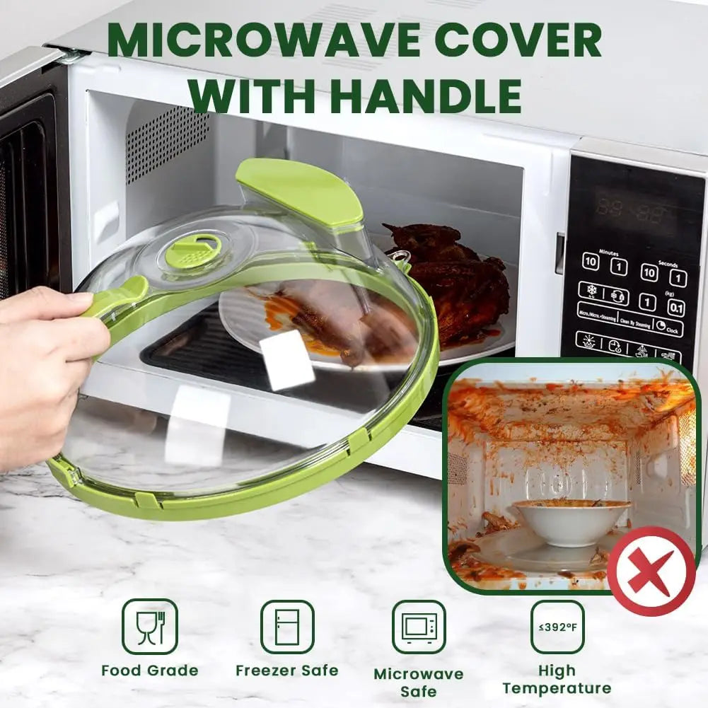2-In-1 Microwave Steamer & Splash Protector Cover